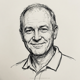 Pen sketch portrait of Nathan
