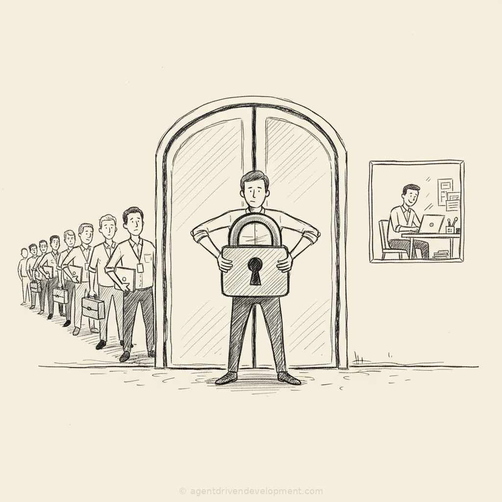 Pen doodle illustration for dear-ciso-trust-engineers-ai