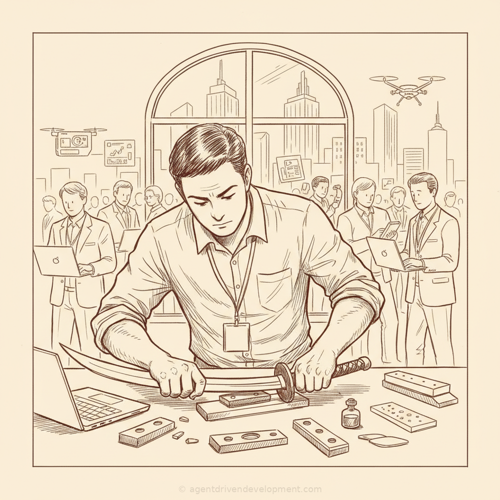 Pen doodle illustration for what-got-you-here-wont-keep-you-here-a-letter-to-mid-and-late-career-developers