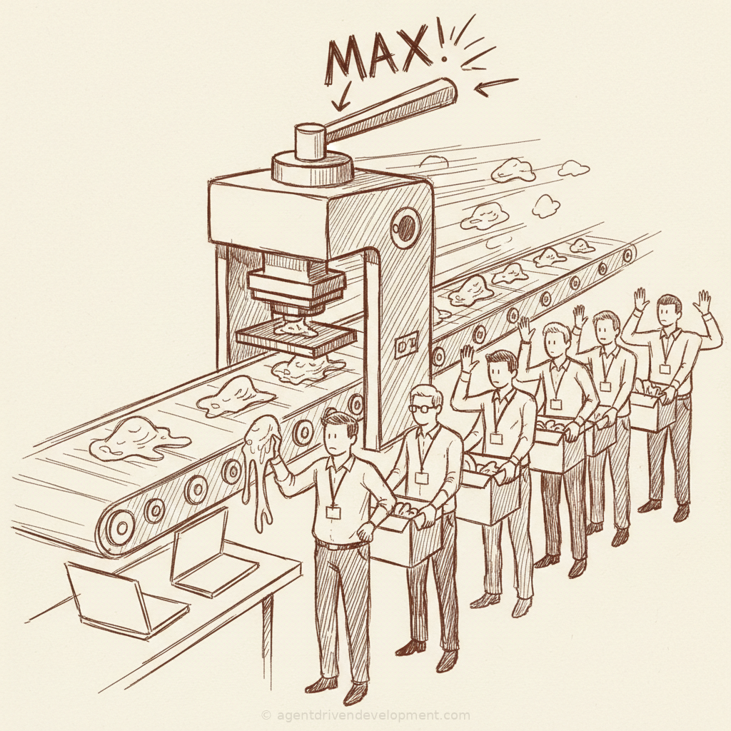 Pen doodle illustration for you-added-ai-congratulations-you-now-run-a-slop-factory