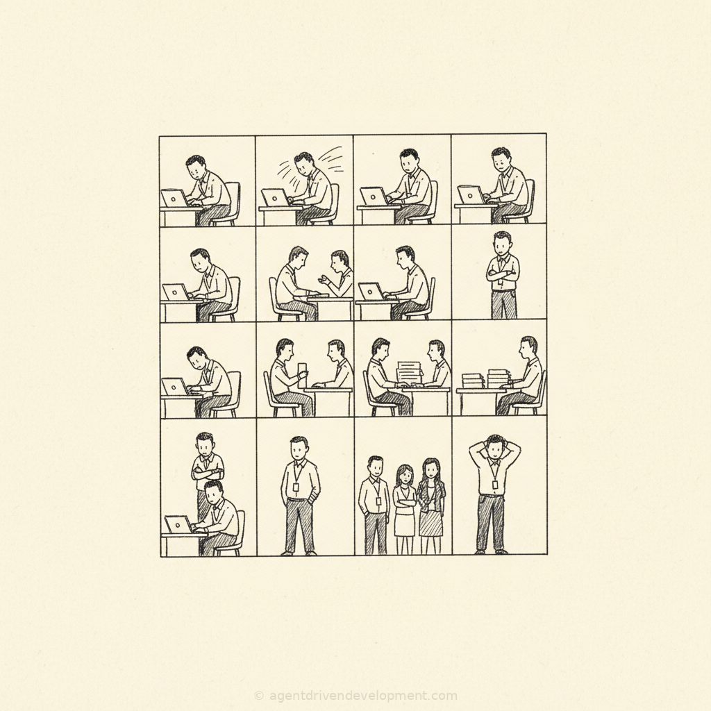 Pen doodle illustration for your-engineering-team-ships-in-28-days-ten-of-those-are-work