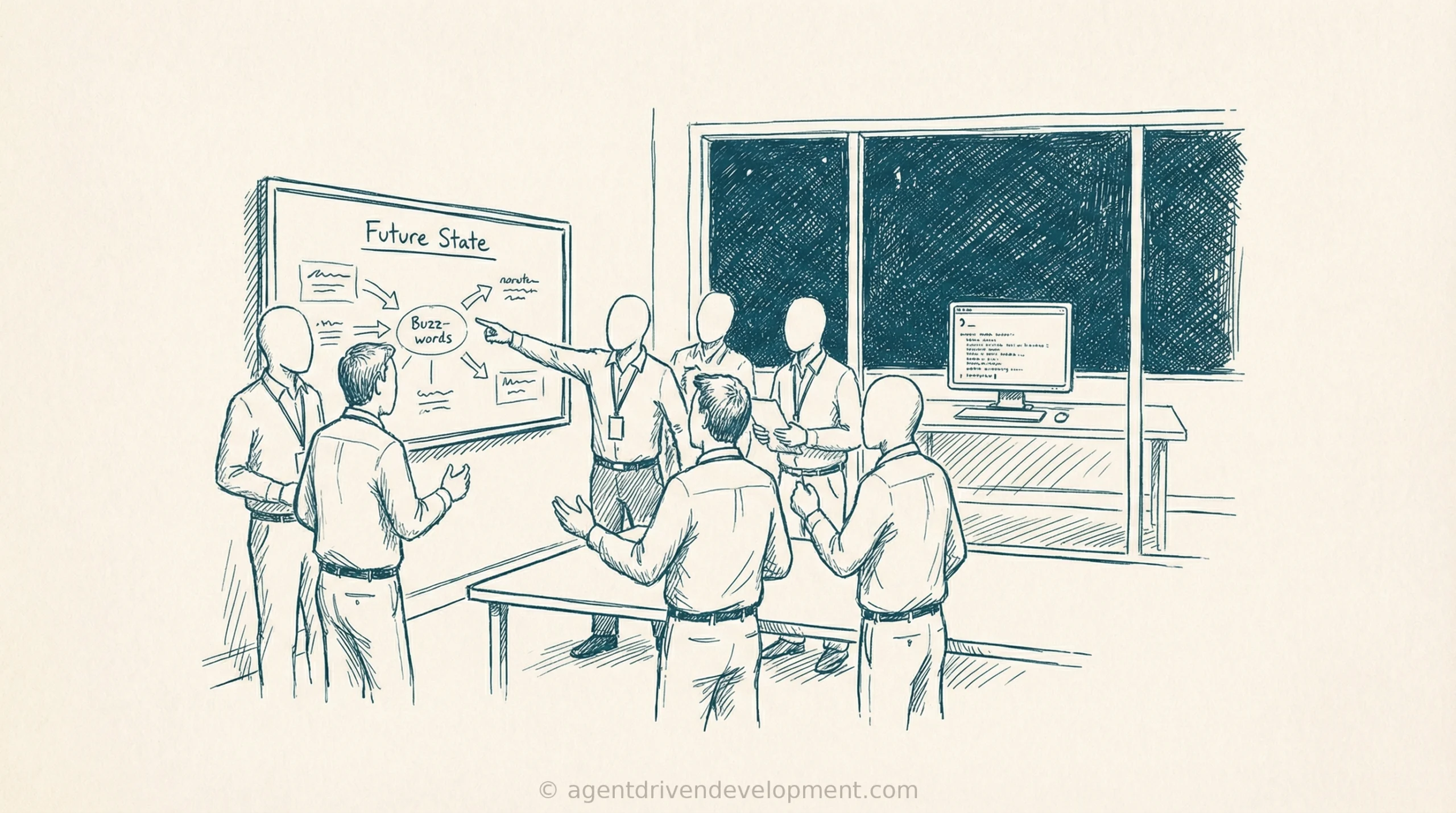 Pen doodle illustration for gen-one-lights-off-development