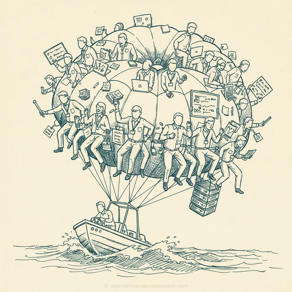 Pen doodle illustration for if-your-software-organization-quit-working-how-long-until-the-stock-price-would-notice