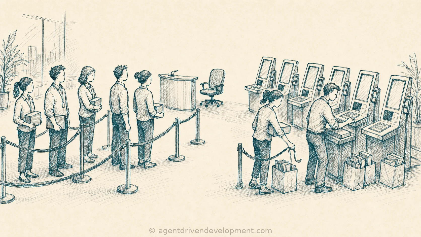 Pen doodle illustration for every-engineer-has-four-jobs-now