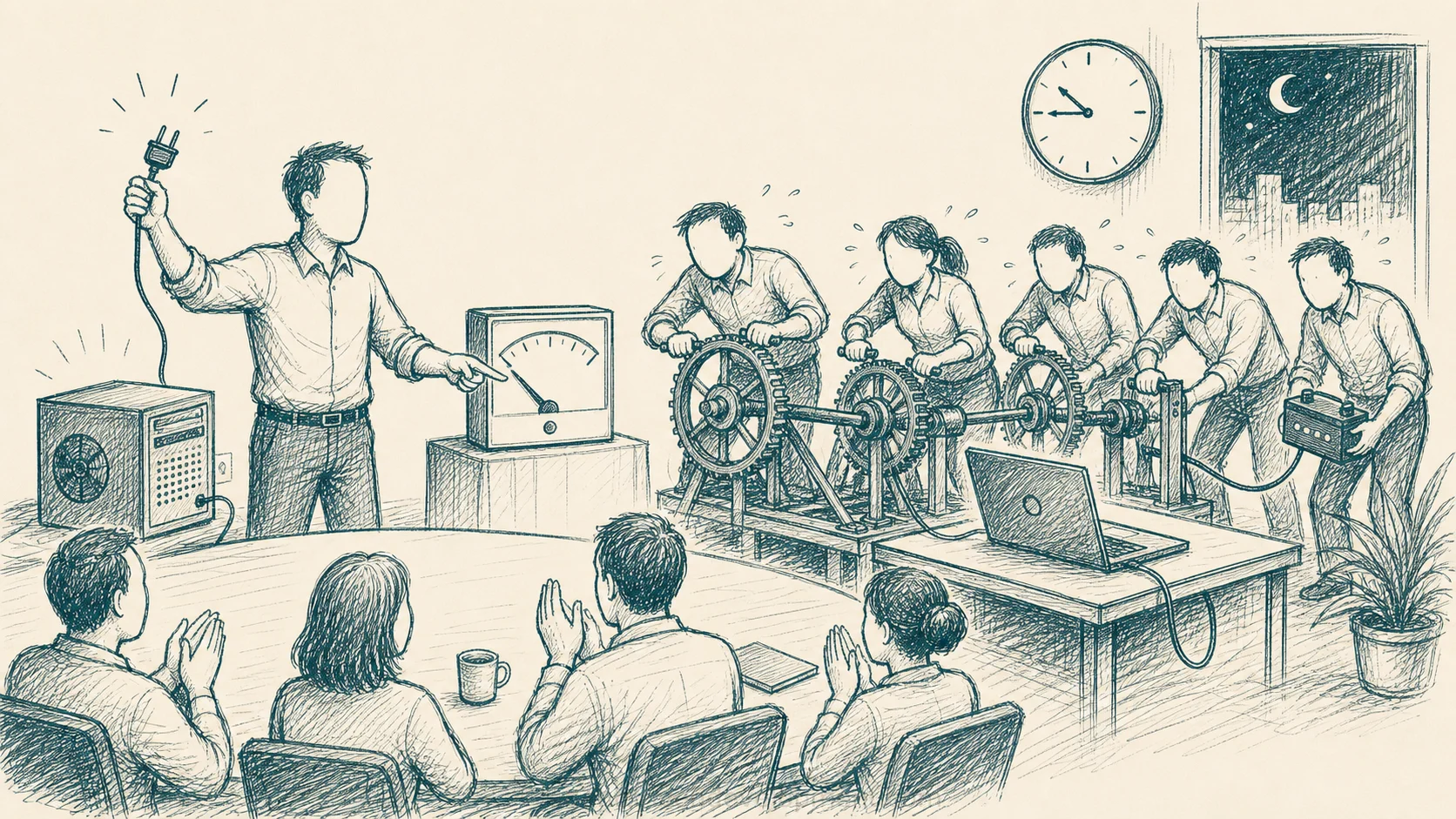 Pen doodle illustration for we-kept-delivery-flat-while-cutting-ai-spend-to-zero-using-these-simple-tips